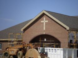 cross on outside of church